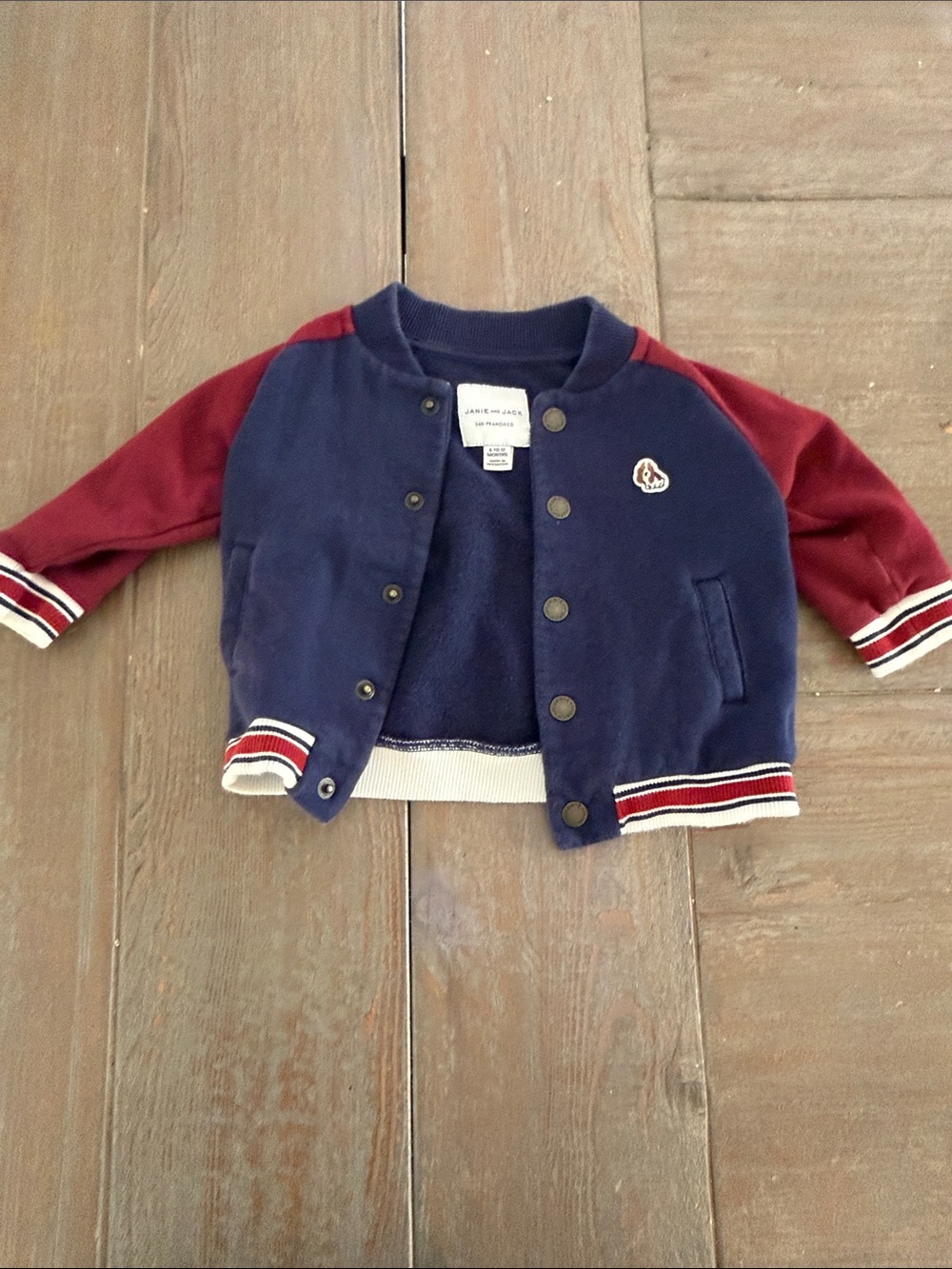 Janie and Jack Navy and Red Jacket